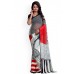 Heena Balck & White Georgette Printed Saree