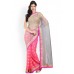 Parchayee Grey & Pink Net Fashion Saree