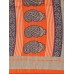 Suvastram Orange Bhagalpuri Art Silk Paisley Print Saree