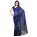 Vaamsi Blue Georgette Floral Print Saree